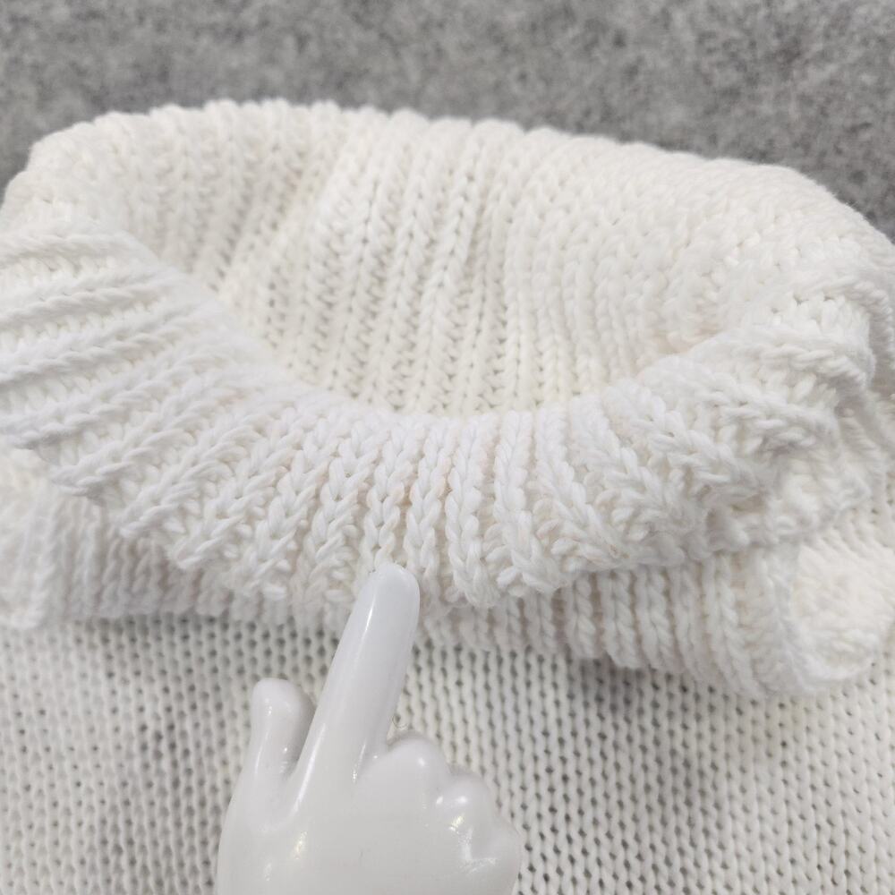 Ralph Lauren Purple Label Sweater Womens L Large White Turtleneck Pullover Knit - Picture 12 of 15